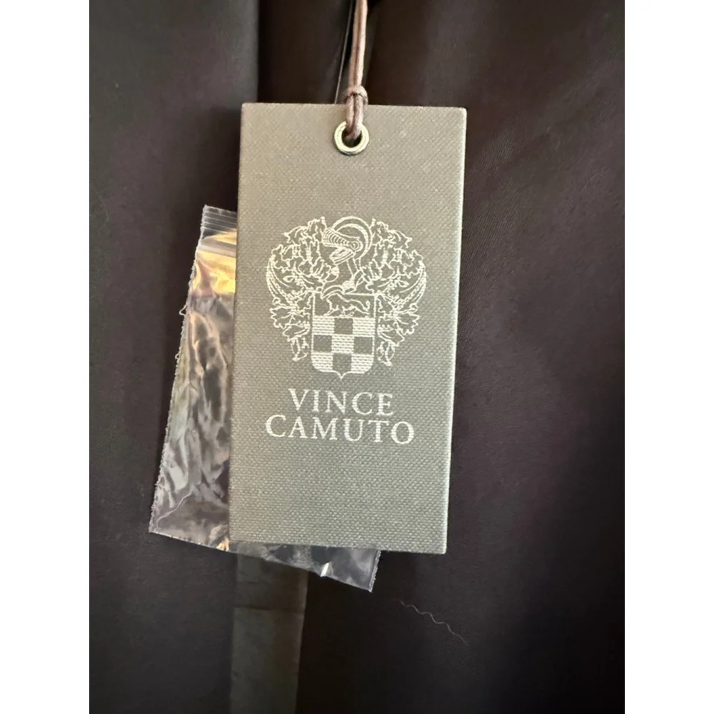NWT Women's Vince Camuto Single Button Black Blazer size 6 Cotton & Viscose Blen